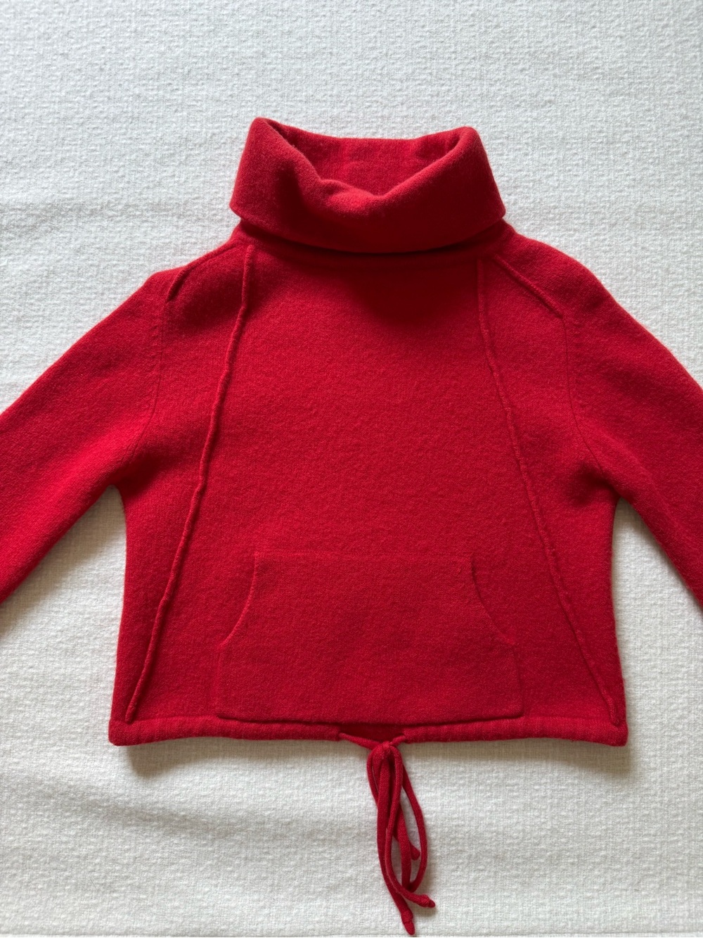 Field Flower Cozy Red Turtleneck Drawstring Sweater - Size XS